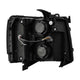 AlphaRex 07-13 Chevy 1500HD PRO-Series Proj Headlight Plank Style Gloss Blk w/Activ Light/Seq Signal - Burkken Auto Parts