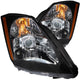 ANZO 2003-2005 Nissan 350Z Projector Headlights Black - Burkken Auto Parts