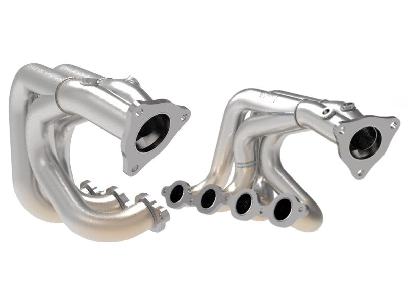 aFe Twisted 304SS Header 2020 Chevy Corvette (C8) 6.2L V8 - Brushed - Burkken Auto Parts