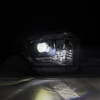 AlphaRex 14-21 Toyota Tundra LUXX-Series LED Proj Headlights Alpha-Blk w/Actv Light & Seq. Sig + DRL - Burkken Auto Parts