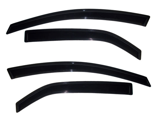 AVS 10-12 Kia Forte Ventvisor Outside Mount Window Deflectors 4pc - Smoke - Burkken Auto Parts