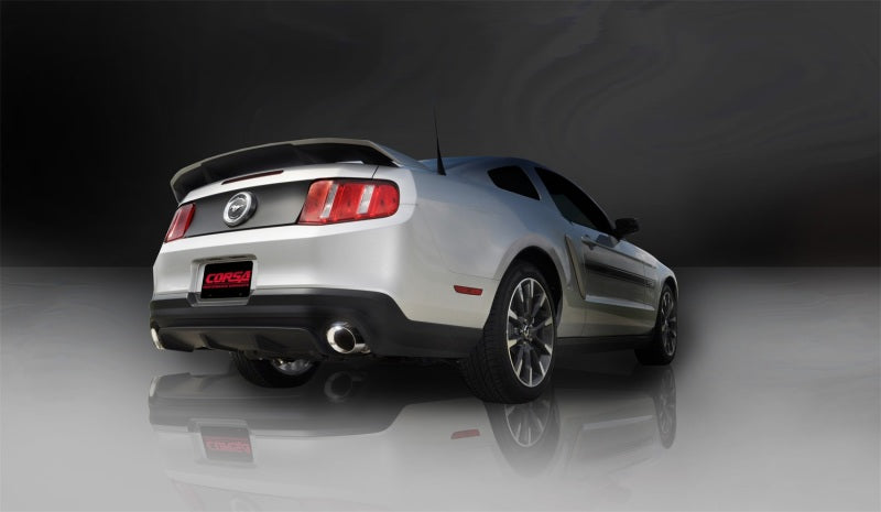 Corsa 2011-2014 Ford Mustang GT/Boss 302 5.0L V8 Polished Xtreme Axle-Back Exhaust - Burkken Auto Parts