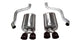 Corsa 2009-2013 Chevrolet Corvette C6 6.2L V8 Black Sport Axle-Back Exhaust - Burkken Auto Parts