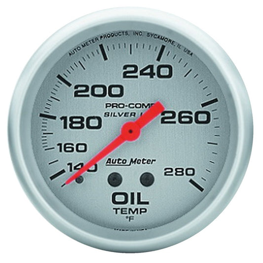 AutoMeter Gauge Oil Temp 2-5/8in. 140-280 Deg. F 8ft. Liquid Filled Mech Ultra-Lite - Burkken Auto Parts