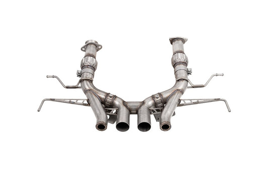 Corsa 23-25 Chevrolet Corvette C8 Z06 3in Valved Cat-Back Exhaust Muffler Delete Track Systemw/o Tip - Burkken Auto Parts