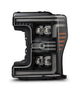 AlphaRex 17-19 Ford F-250/350/450 SD NOVA-Series LED Proj Headlights Alpha-Bk w/Acv Light SS & SBDRL - Burkken Auto Parts