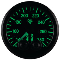 Autometer Stack Instruments 52mm 140-280 Deg F 1/8in NPTF Male Pro Control Oil Temp Gauge - Black - Burkken Auto Parts