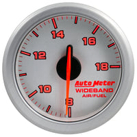 Autometer Airdrive 2-1/6in Wideband Air / Fuel Gauge 10:1-17:1 ARF Range - Silver - Burkken Auto Parts