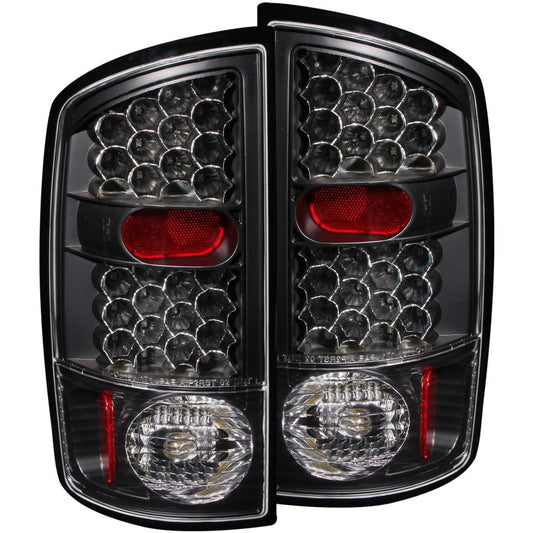 ANZO 2002-2005 Dodge Ram 1500 LED Taillights Black - Burkken Auto Parts