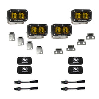 Baja Designs 21-22 Ford F-150 Raptor S2 SAE Dual Fog Pocket Light Kit - Amber - Burkken Auto Parts