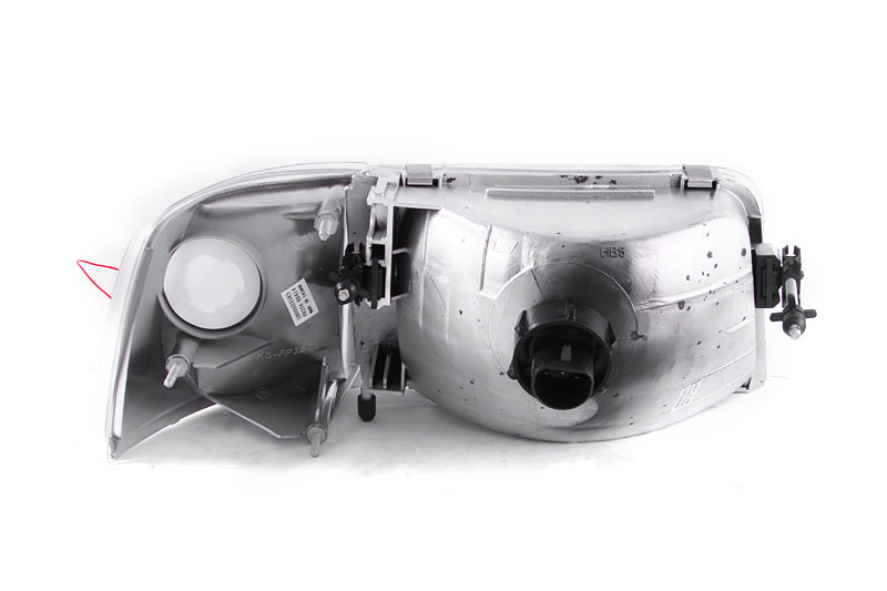 ANZO 1993-1997 Ford Ranger Crystal Headlights Chrome w/ Corner Lights 2pc - Burkken Auto Parts