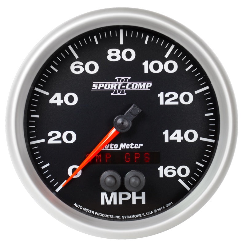 Autometer Sport-Comp II 5in 0-140MPH In-Dash Electronic GPS Programmable Speedometer - Burkken Auto Parts