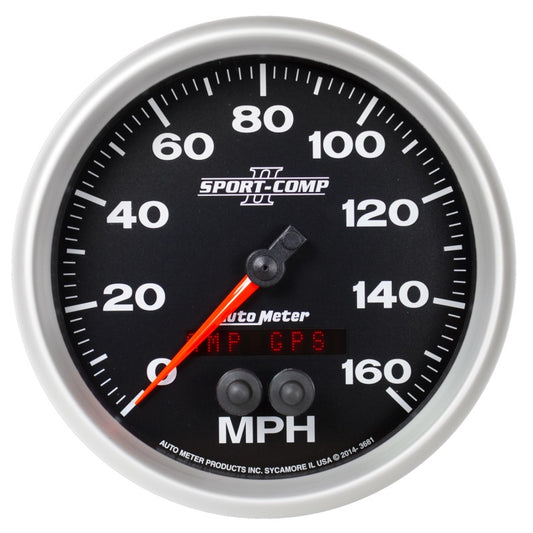 Autometer Sport-Comp II 5in 0-140MPH In-Dash Electronic GPS Programmable Speedometer - Burkken Auto Parts
