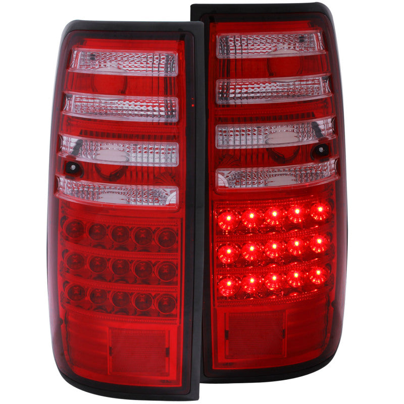ANZO 1991-1997 Toyota Land Cruiser Fj LED Taillights Red/Clear - Burkken Auto Parts