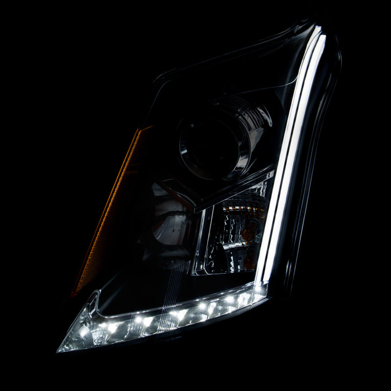 ANZO 2010-2015 Cadillac SRX Projector Headlights w/ Plank Style Design Chrome - Burkken Auto Parts