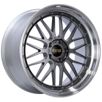 BBS LM 20x10 5x120 ET33 Diamond Black Center Diamond Cut Lip Wheel -82mm PFS/Clip Required - Burkken Auto Parts