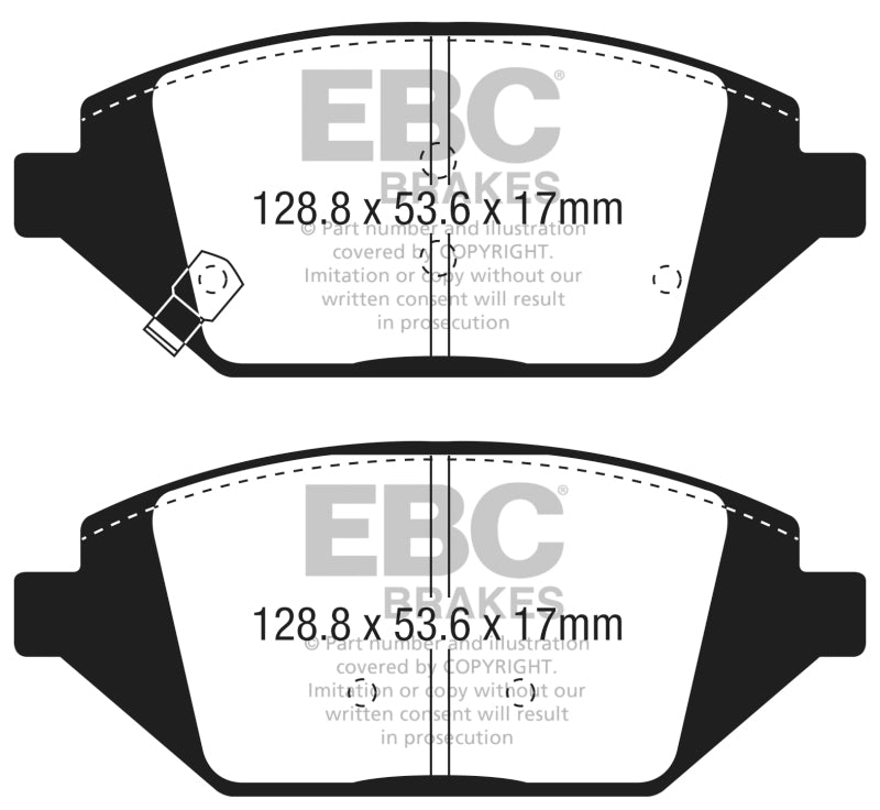EBC 2016+ Chevrolet Spark 1.4L Greenstuff Front Brake Pads - Burkken Auto Parts
