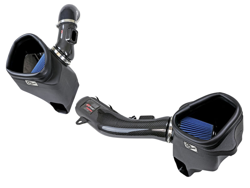 aFe Track Series Stg 2 Carbon Fiber Intake w/Pro 5R Media 15-20 BMW M3/M4(F80/82/83) L6-3.0L(tt) S55 - Burkken Auto Parts