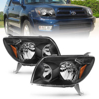 ANZO 2003-2005 Toyota 4Runner Crystal Headlights Black - Burkken Auto Parts