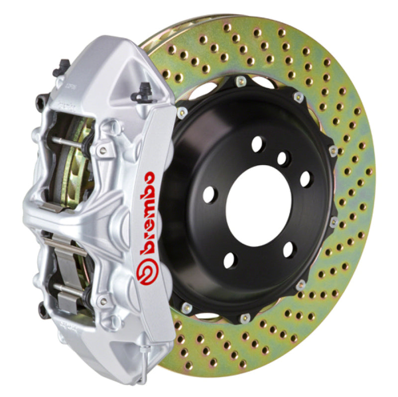 Brembo 12-16 FR-S (ZN6) Front BBK 6 Piston Cast 2pc 355x32 2pc Drilled Rotor - Silver - Burkken Auto Parts
