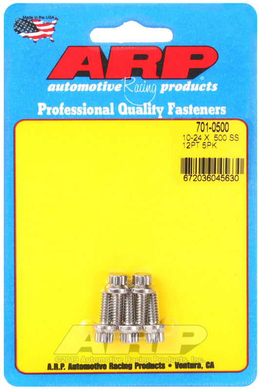 ARP 10-24 x .500 12pt SS bolts - Burkken Auto Parts