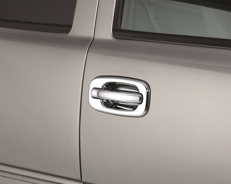 AVS 99-06 Chevy Tahoe (w/o Passenger Keyhole) Door Handle Covers (4 Door) 8pc Set - Chrome - Burkken Auto Parts