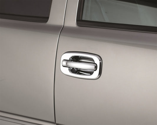 AVS 99-06 Chevy Tahoe (w/o Passenger Keyhole) Door Handle Covers (4 Door) 8pc Set - Chrome - Burkken Auto Parts