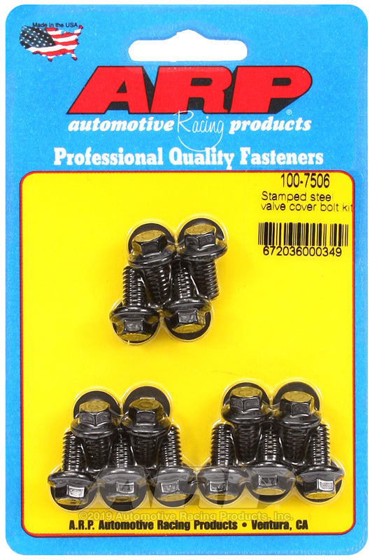 ARP Stamped Steel Hex Valve Cover Bolt Kit 6-Point Hex Head 1/14in - 20 Thread (Set of 14) - Burkken Auto Parts