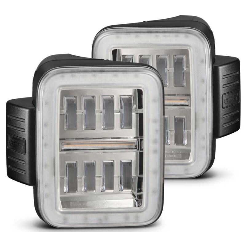 AlphaRex 19-24 Jeep Gladiator JT Nova-Series Prismatic LED Tail Lights - Chrome - Burkken Auto Parts