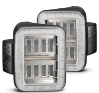 AlphaRex 19-24 Jeep Gladiator JT Nova-Series Prismatic LED Tail Lights - Chrome - Burkken Auto Parts
