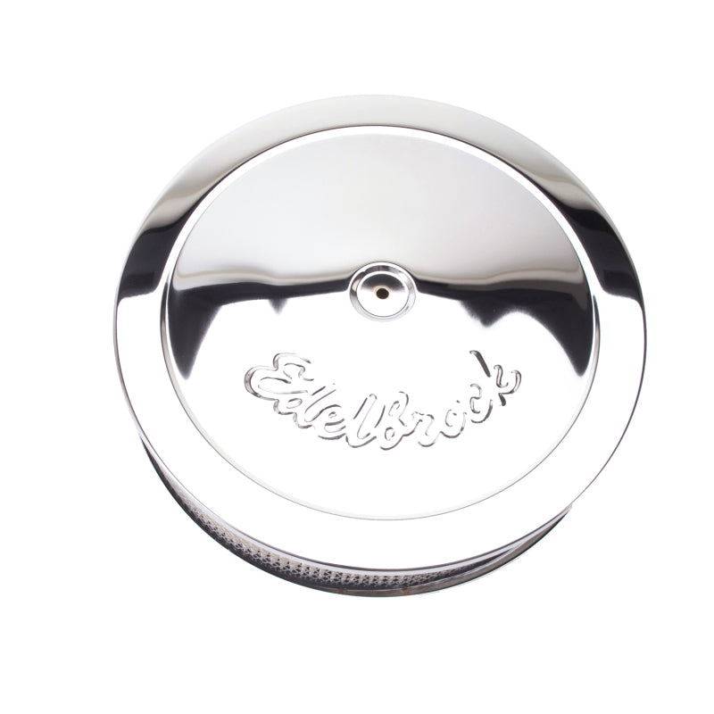 Edelbrock Air Cleaner Pro-Flo Series Round Steel Top Paper Element 14In Dia X 3 75In Dropped Base - Burkken Auto Parts