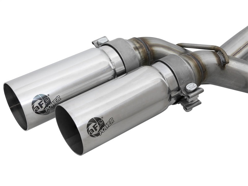 aFe Rebel Series 3in. to 2.5in. 409 SS C/B Exhaust 11-14 Ford F-150 V6-3.5L (tt) - Polished Tip - Burkken Auto Parts