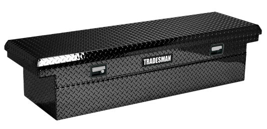 Tradesman Aluminum Single Lid Cross Bed Low-Profile Truck Tool Box (60in.) - Black - Burkken Auto Parts