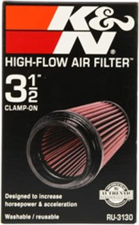 K&N Filter Universal Rubber Filter 3 1/2 inch Flange 4 5/8 inch Base 3 1/2 inch Top 7 inch Height - Burkken Auto Parts
