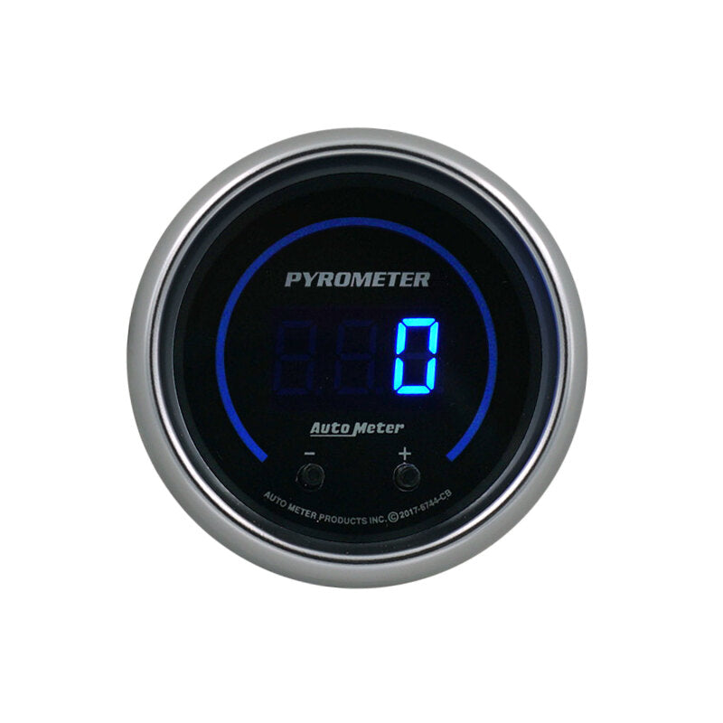 Autometer 52.4mm Black Two Channel 0-2000 Degree Pyrometer (EGT) Cobalt Elite Digital Gauge - Burkken Auto Parts