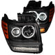 ANZO 2007-2012 Dodge Nitro Projector Headlights w/ Halo Black (CCFL) G2 - Burkken Auto Parts