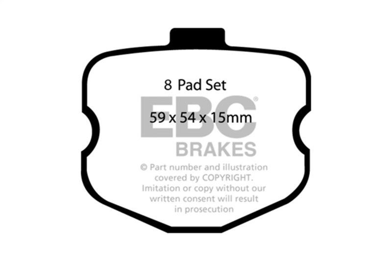 EBC 06-08 Chevrolet Corvette (C6) 7.0 (Z06) Redstuff Rear Brake Pads - Burkken Auto Parts