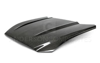 Anderson Composites 15-17 Ford Mustang Eco Boost Type-OE Double Sided Hood - Burkken Auto Parts