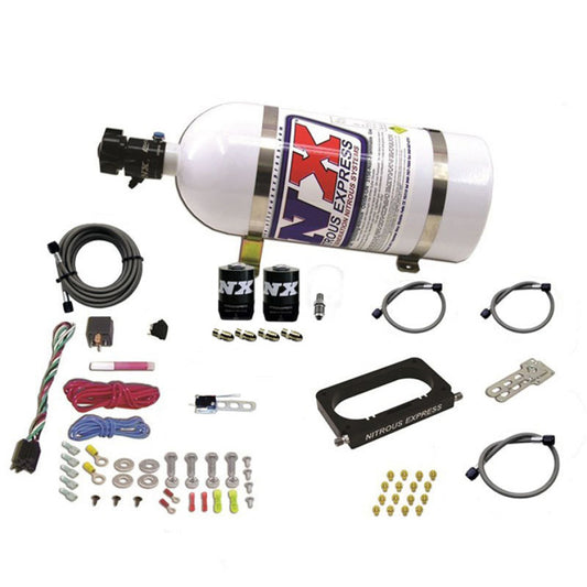 Nitrous Express 96-04 Ford Mustang Cobra/Mach 1 4 Valve Nitrous Kit (50-300HP) w/10lb Bottle - Burkken Auto Parts
