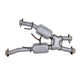 BBK 79-93 Mustang 5.0 Short Mid X Pipe w Catalytic Converters 2-1/2 For Automatic Long Tube Headers - Burkken Auto Parts