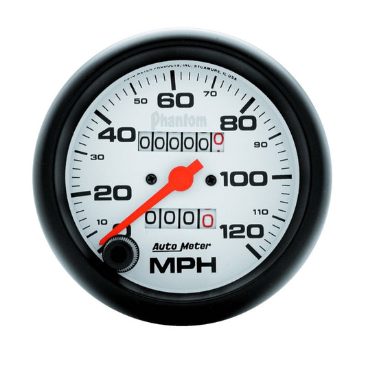 Autometer Phantom 3-3/8in 120MPH Speedometer Gauge - Mechanical Full Sweep - Burkken Auto Parts