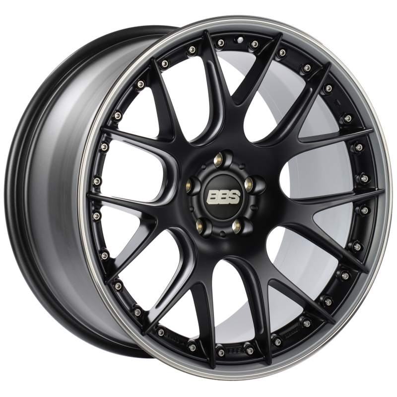 BBS CH-RII 21x10.5 5x120 ET35 Satin Black Center Platinum Lip SS Rim Prot Wheel -82mm PFS/Clip Req - Burkken Auto Parts