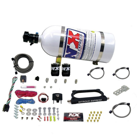 Nitrous Express 07-14 Ford Mustang GT500 Nitrous Plate Kit (50-250HP) w/10lb Bottle - Burkken Auto Parts