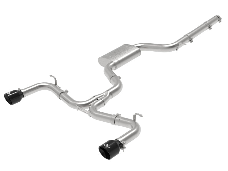 aFe MACHForce XP 3in-2.5in SS Exhaust Cat-Back 15-17 Volkswagen GTI (MKVII) L4-2.0L (t) - Black - Burkken Auto Parts