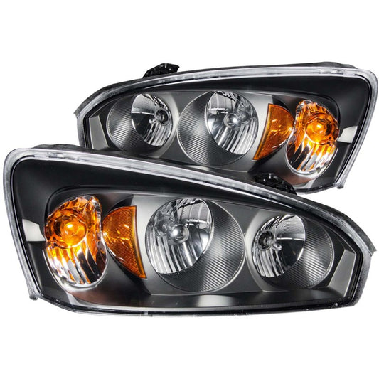 ANZO 2004-2007 Chevrolet Malibu Crystal Headlights Black - Burkken Auto Parts