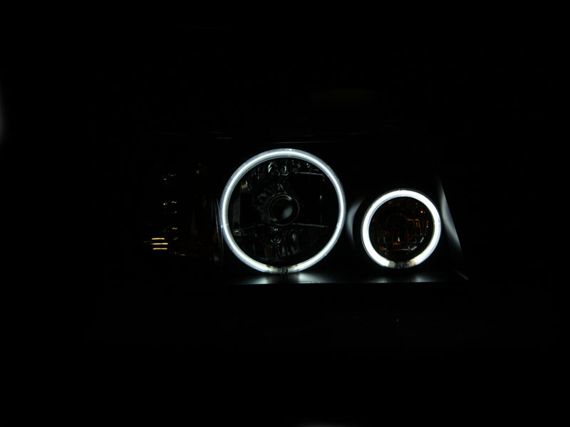 ANZO 2001-2011 Ford Ranger Projector Headlights w/ Halo Black (CCFL) 1 pc - Burkken Auto Parts