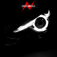ANZO Projector Headlights With Halo Black w/Amber 14-17 Mazda 3 - Burkken Auto Parts