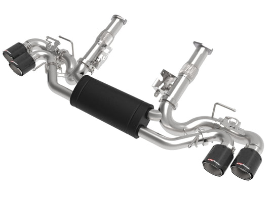 aFe MACH Force-Xp 3in to 2-1/2in 304SS Cat-Back 2020 Chevy Corvette (C8) 6.2L - Carbon Fiber Tip - Burkken Auto Parts