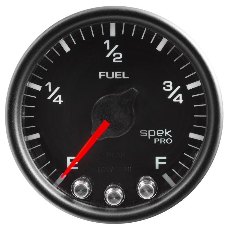 Autometer Spek-Pro Gauge Fuel Level 2 1/16in 0-270 Programmable Blk/Blk - Burkken Auto Parts