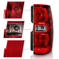 ANZO 2007-2014 Chevy Tahoe Taillight Red/Clear Lens (OE Replacement) - Burkken Auto Parts